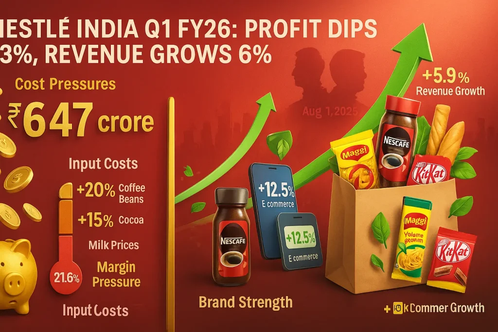 Nestlé India Q1 FY26 Results: Profit Dips 13% Amid Cost Pressures – Full Analysis